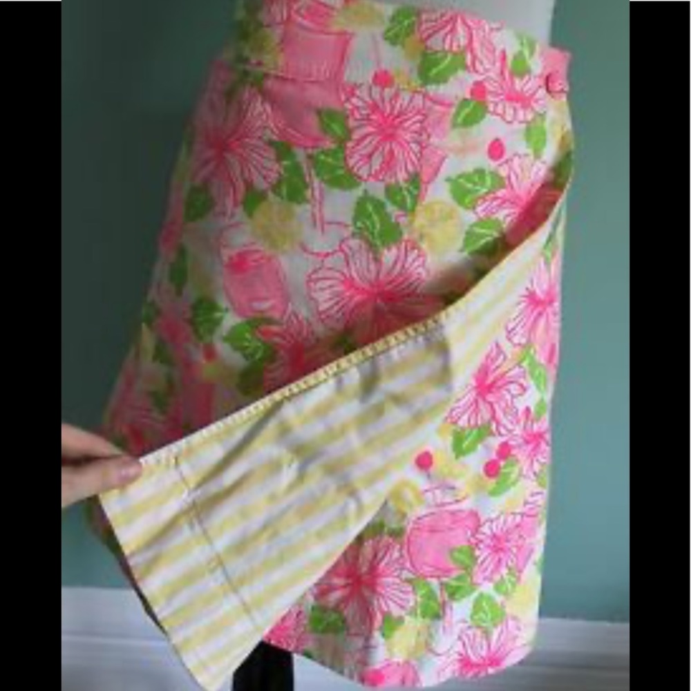 Lilly Pulitzer EUC reversible wrap skirt - size 12